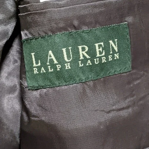 Lauren Ralph Lauren 100% camel hair blazer charcoal neutral business dressy 44R